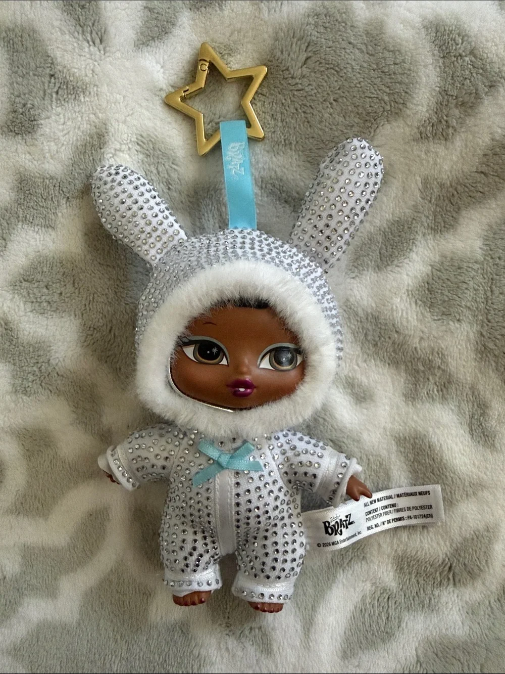 Bratz Babyz Bunny Doll Rhinestone Silver Holiday Ornament NWT